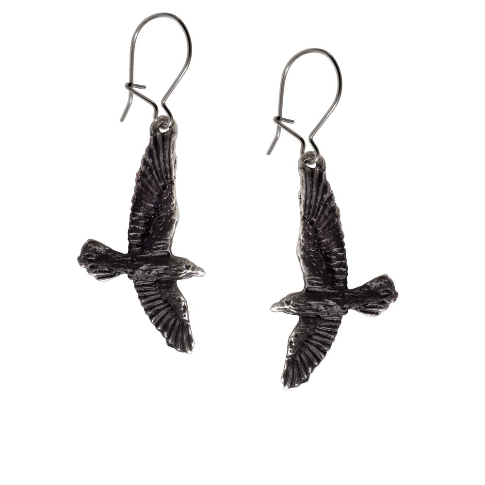 Black Raven Earring