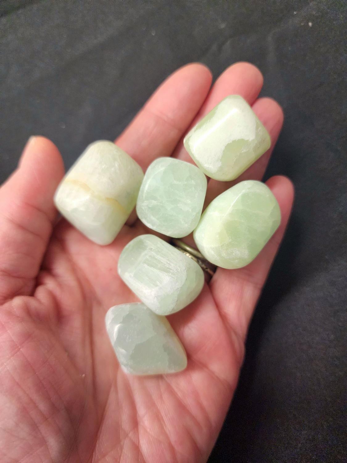 Pistachio (Green) Calcite Tumbled