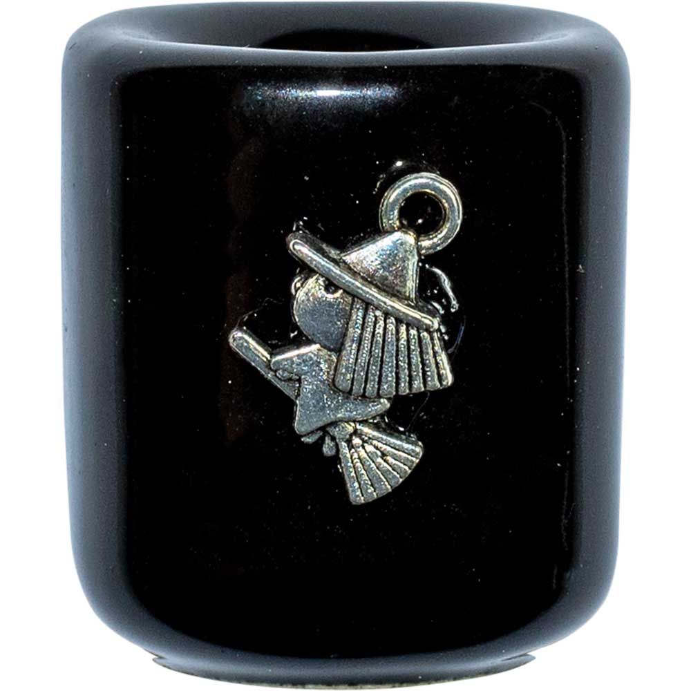 Mini Candle Holder Black - Witch