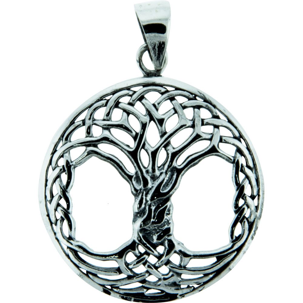 Infinite Tree of Life Pendant Sterling Silver 1&quot;