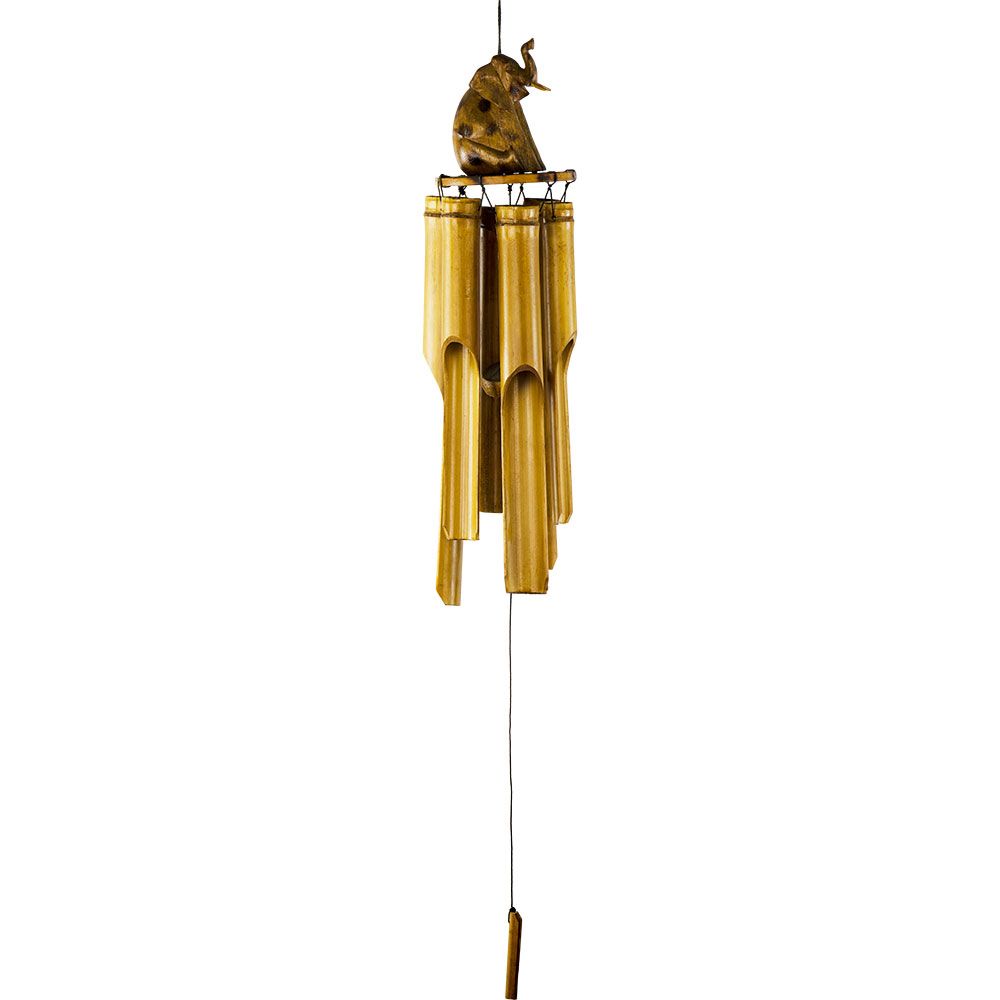 Bamboo Windchime Elephant 22&quot;