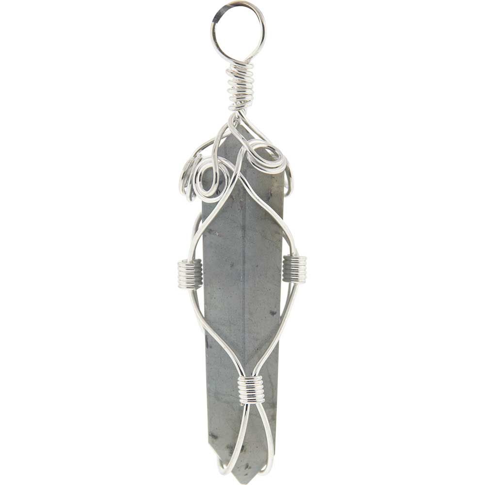 Labradorite Spiral Wrapped Pendant