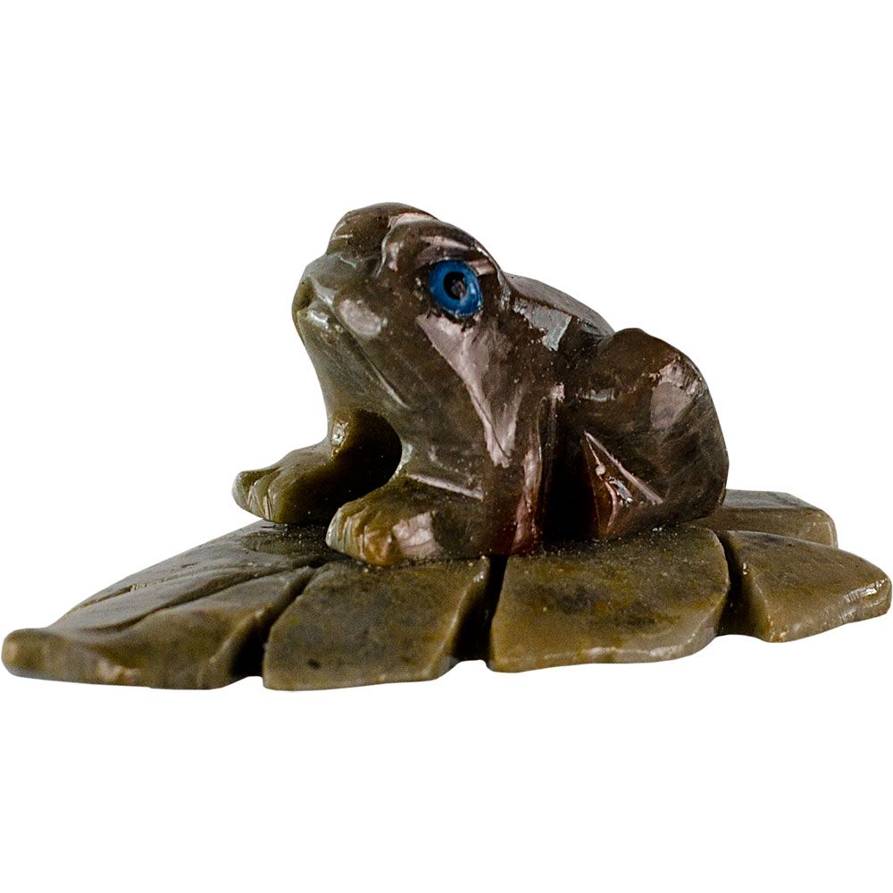 Dolomite Frog on Leaf 1.25&quot;