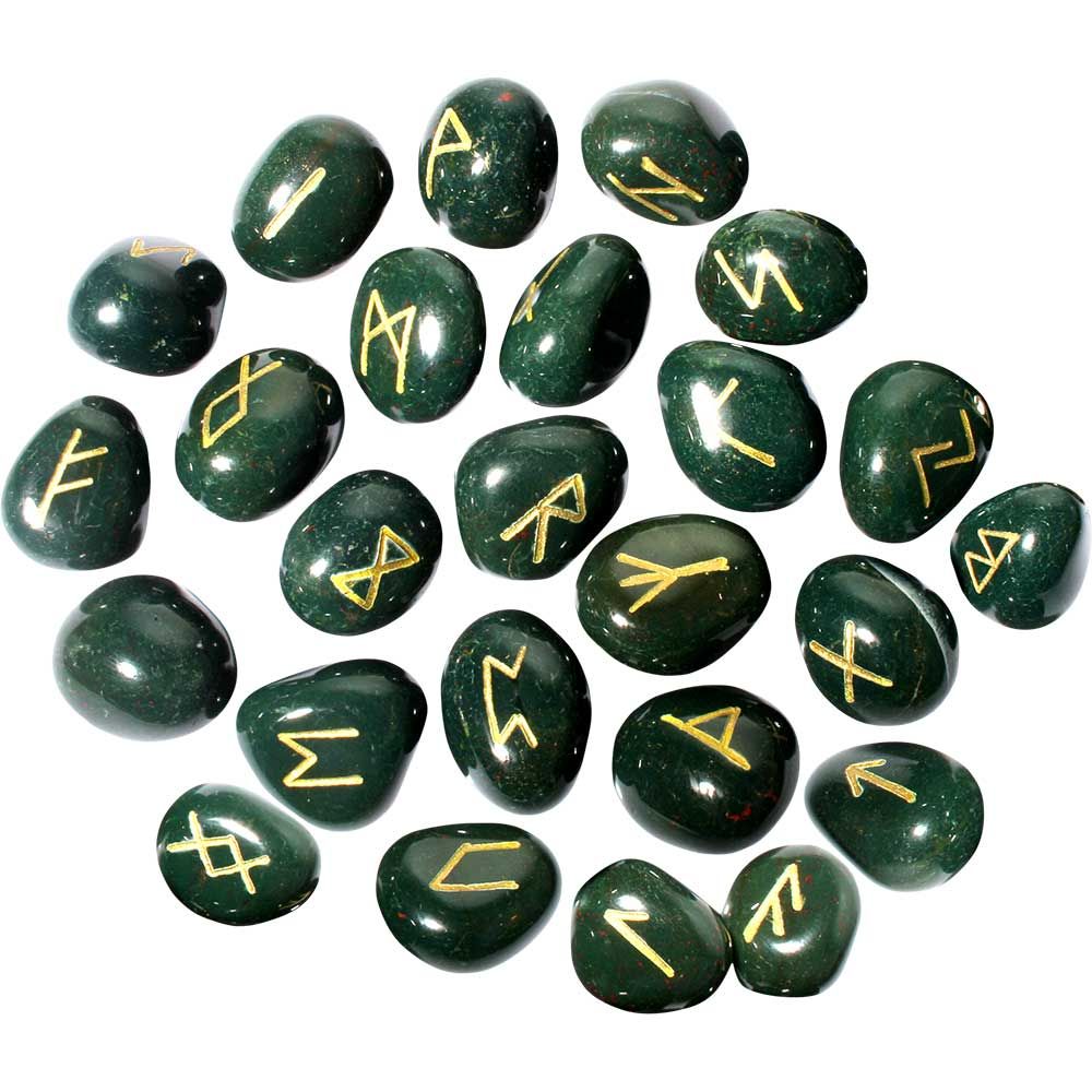 Runes Bloodstone &amp; Velvet Bag