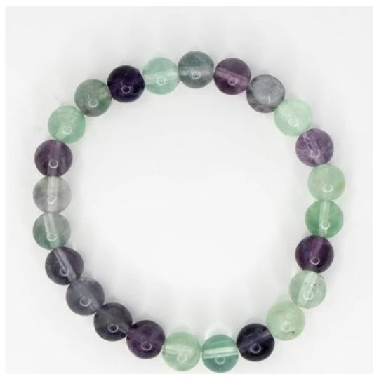 Large Rainbow Fluorite Bracelet 8-8.5mm