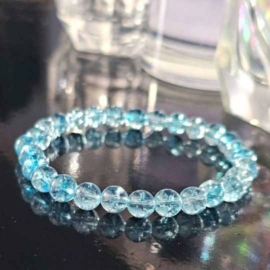 Blue Topaz Bracelet 4 mm