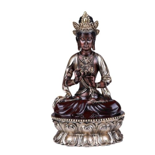 Buddha Brown and Gold Statue 12&quot;