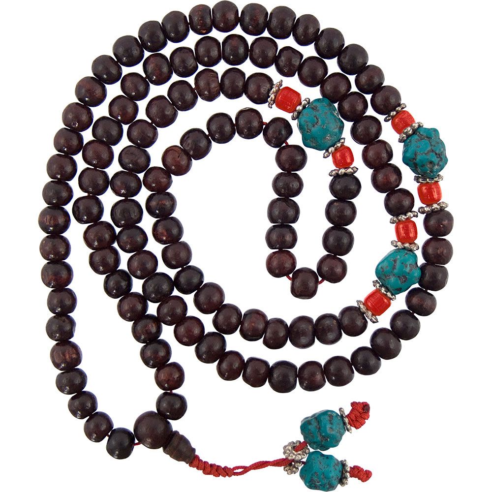Mala --Rosewood &amp; Turquoise