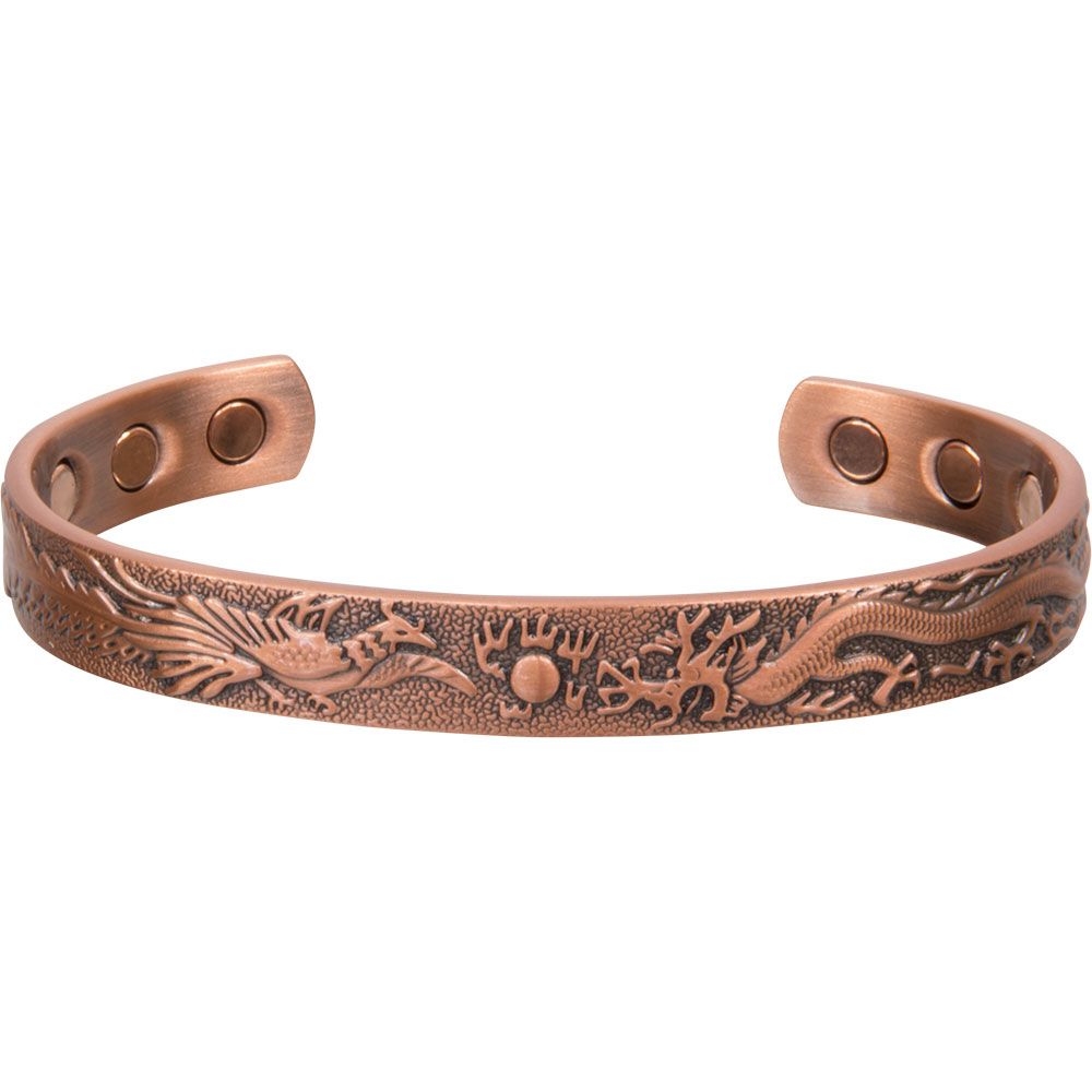 Magnetic Copper Bracelet Phoenix &amp; Dragon