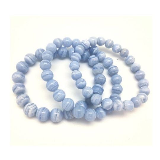 Blue Lace Agate  Bracelet 6-7mm