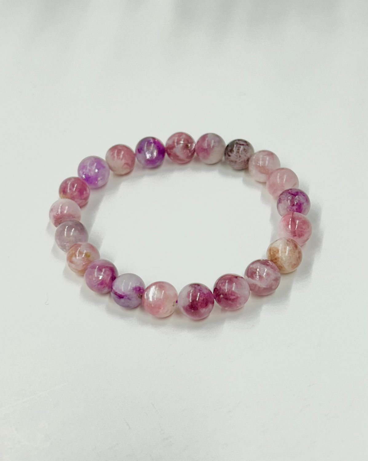 Pink Lepidolite  w/Mica Bracelet 6-8mm