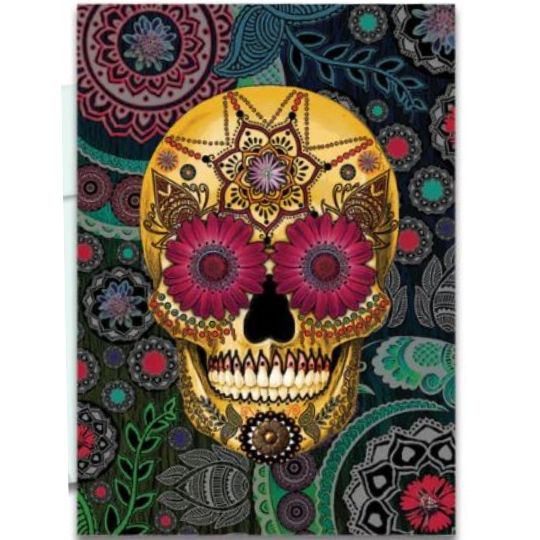 Sugar Skull Paisley - Blank Inside Card