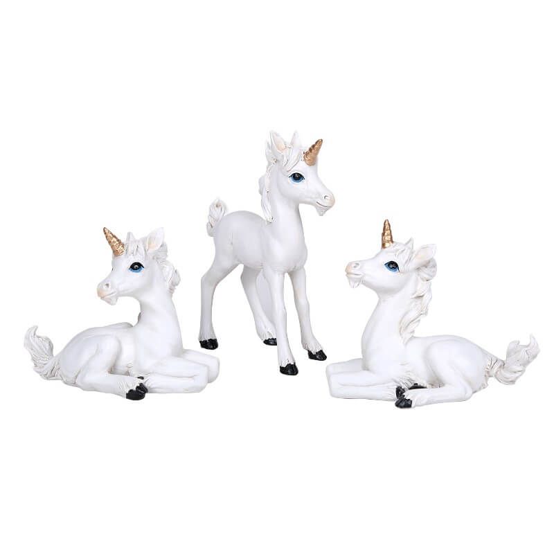 Mini Unicorn Statue b (laying down head forward)