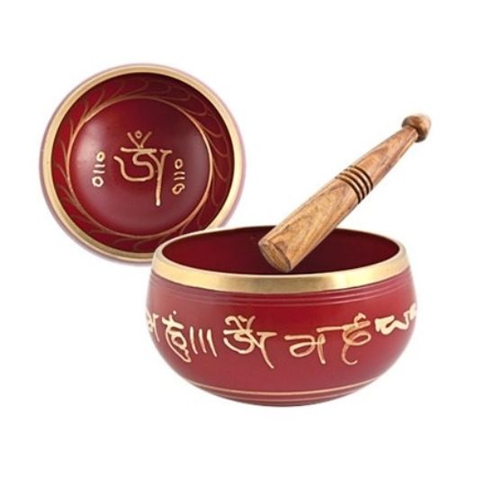 Red Singing Bowl 4 in (Throat Chakra) G note