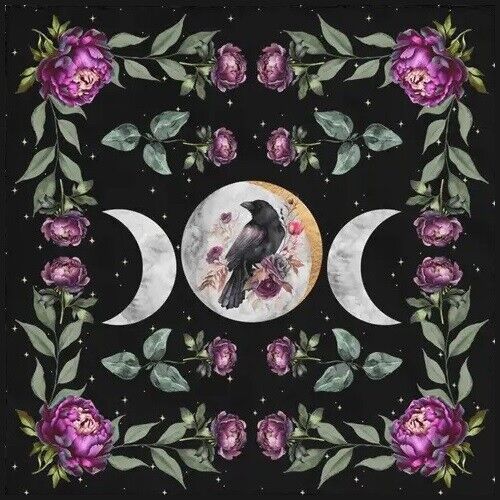Tarot / Altar Cloth: Raven Moon