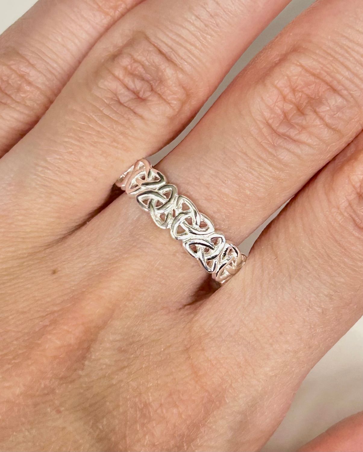 Celtic Band B Sterling Silver Size 11