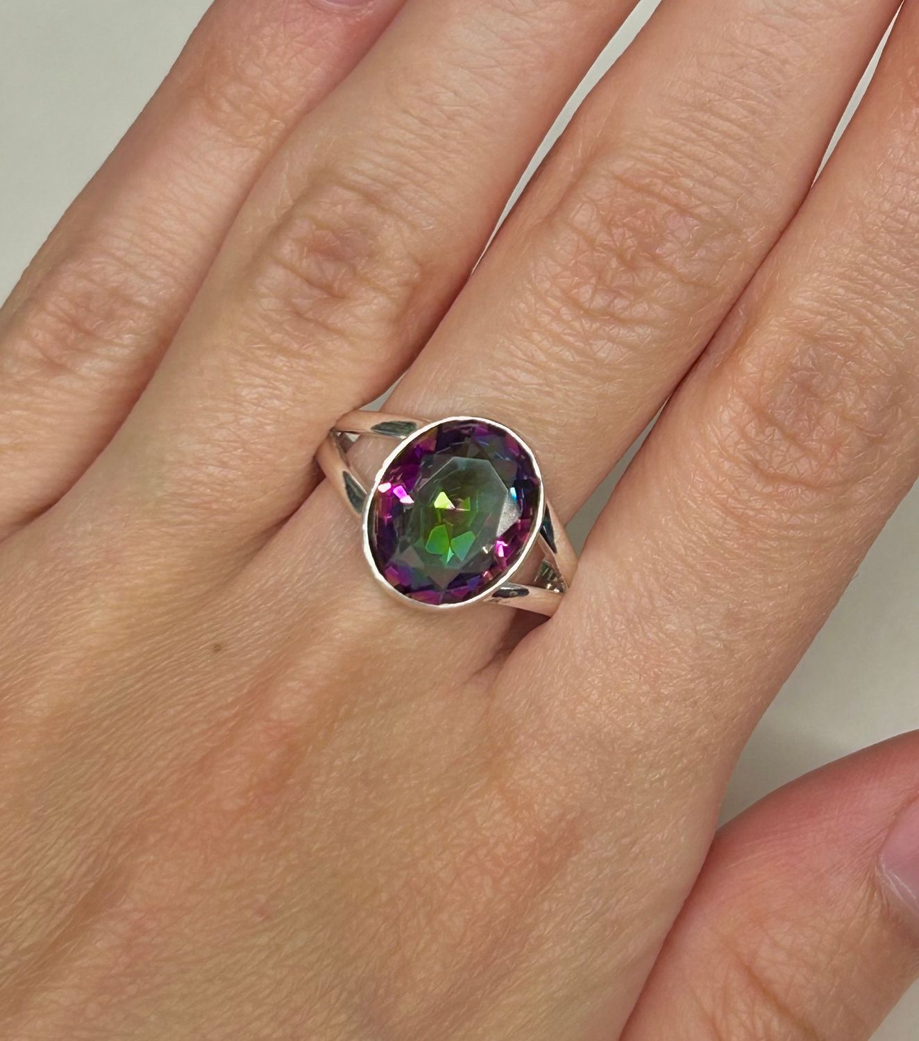Mystic Topaz Ring A - Size 9 Sterling Silver