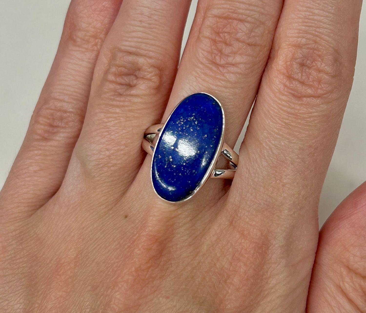 Lapis Lazuli Ring C - Size 9 Sterling Silver