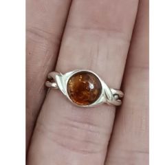 Baltic Amber Ring - Size 10 Sterling Silver