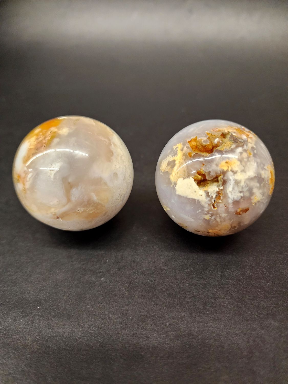 Merlinite Spheres (dendridic agate) almost 2&quot;