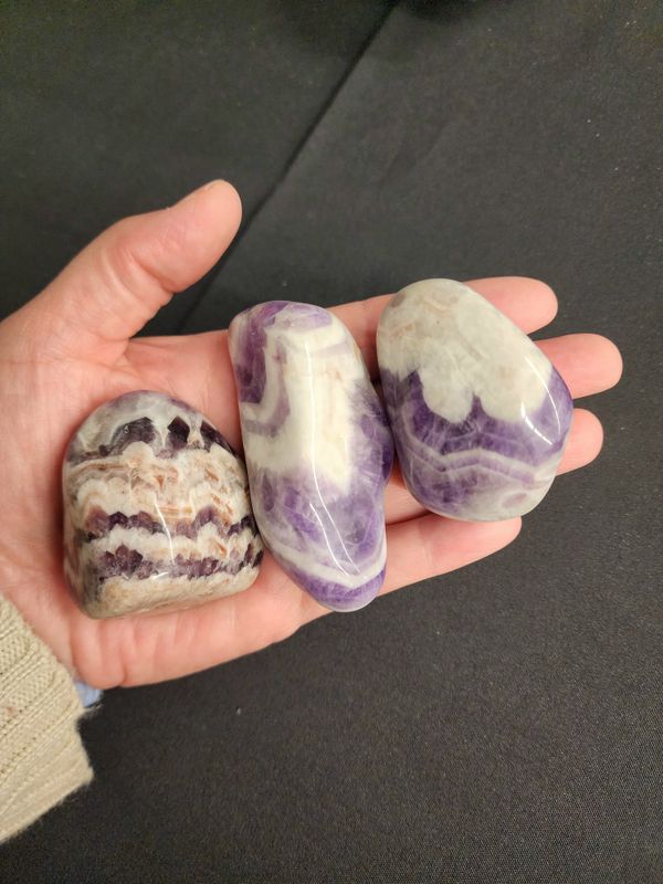 Jumbo Chevron Amethyst Tumbled