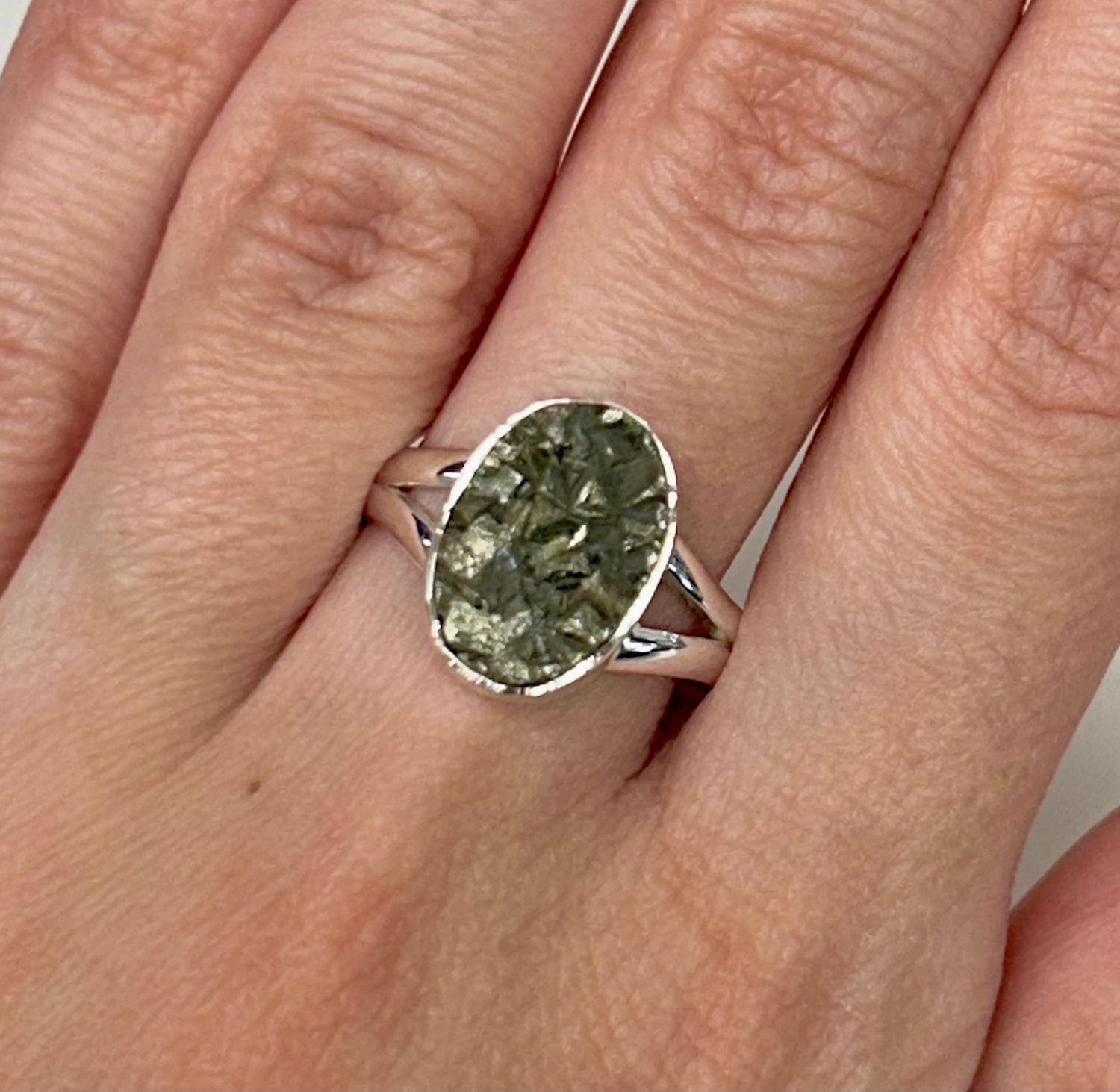 Pyrite Ring A - Size 7 Sterling Silver