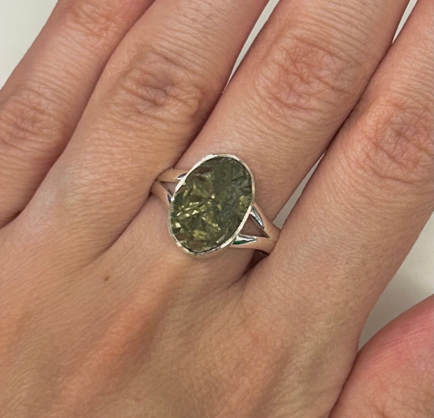 Pyrite Ring A - Size 8 Sterling Silver