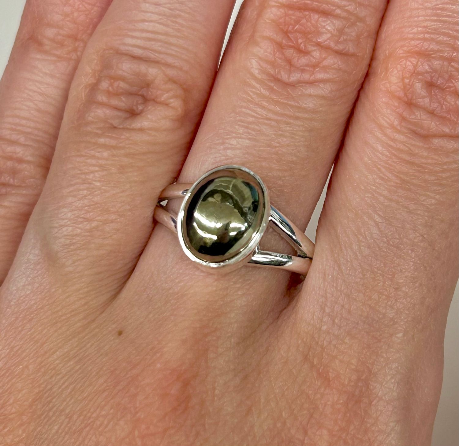 Pyrite Ring - Size 9 Sterling Silver