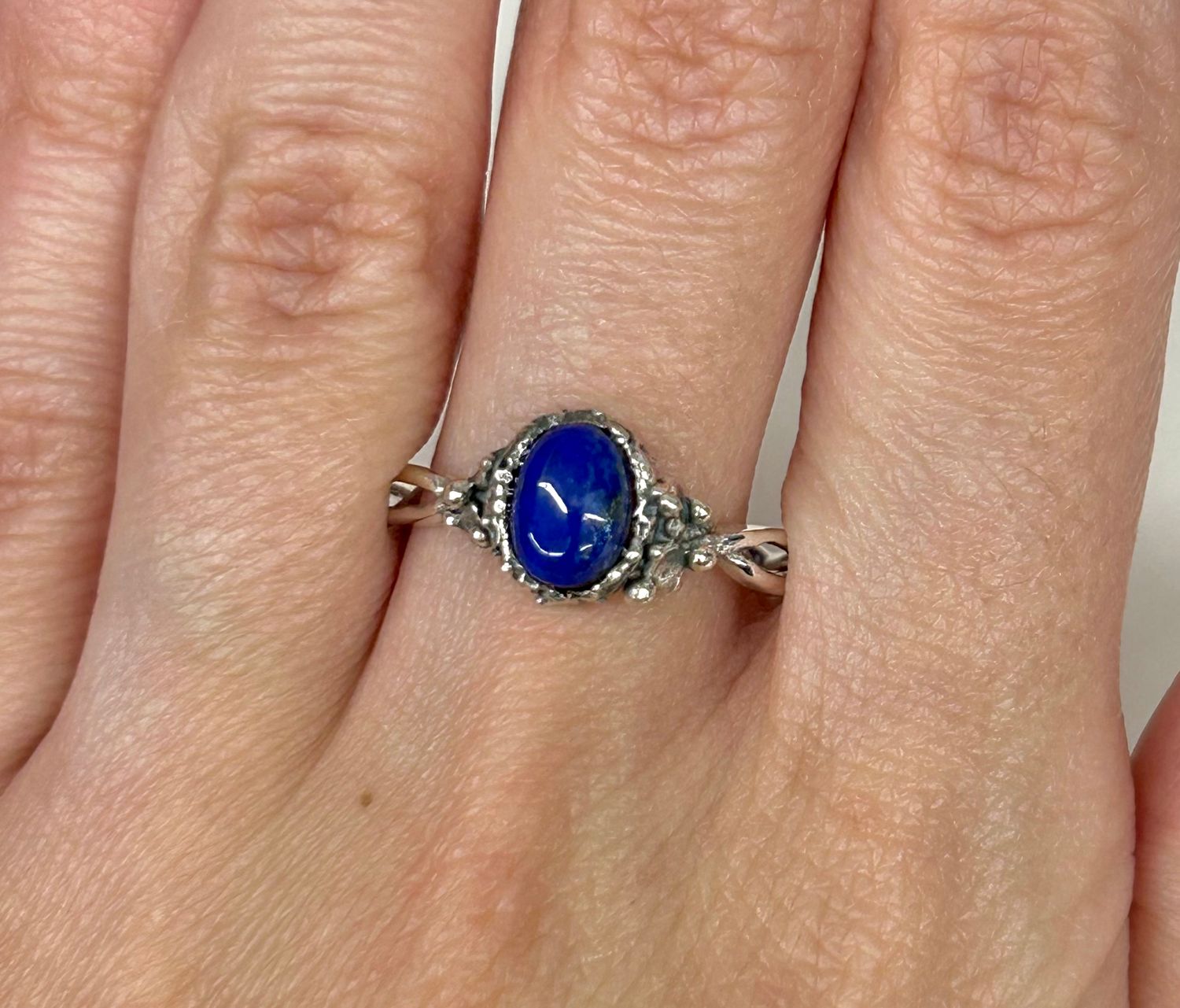 Lapis Lazuli Ring - Size 10 Sterling Silver