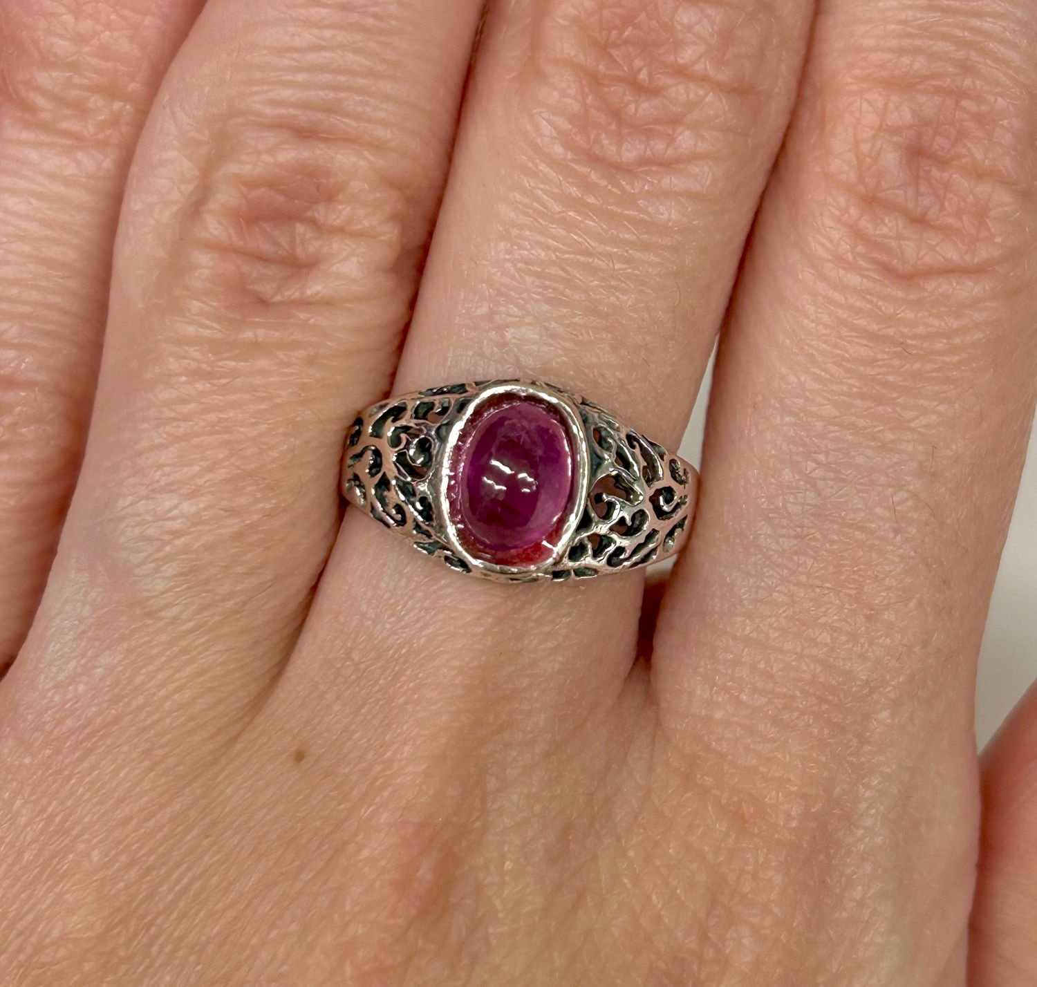 Ruby Ring A - Size 6 Sterling Silver