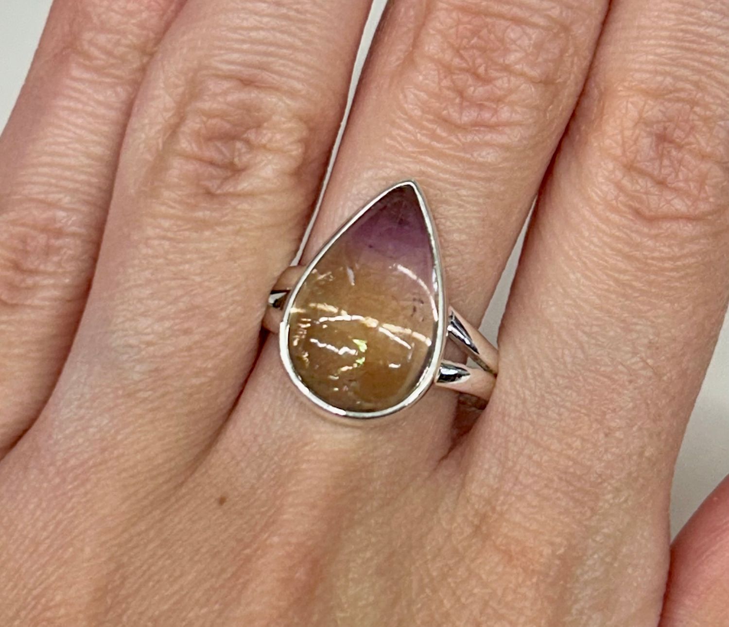 Citrine Ring B - Size 10 Sterling Silver