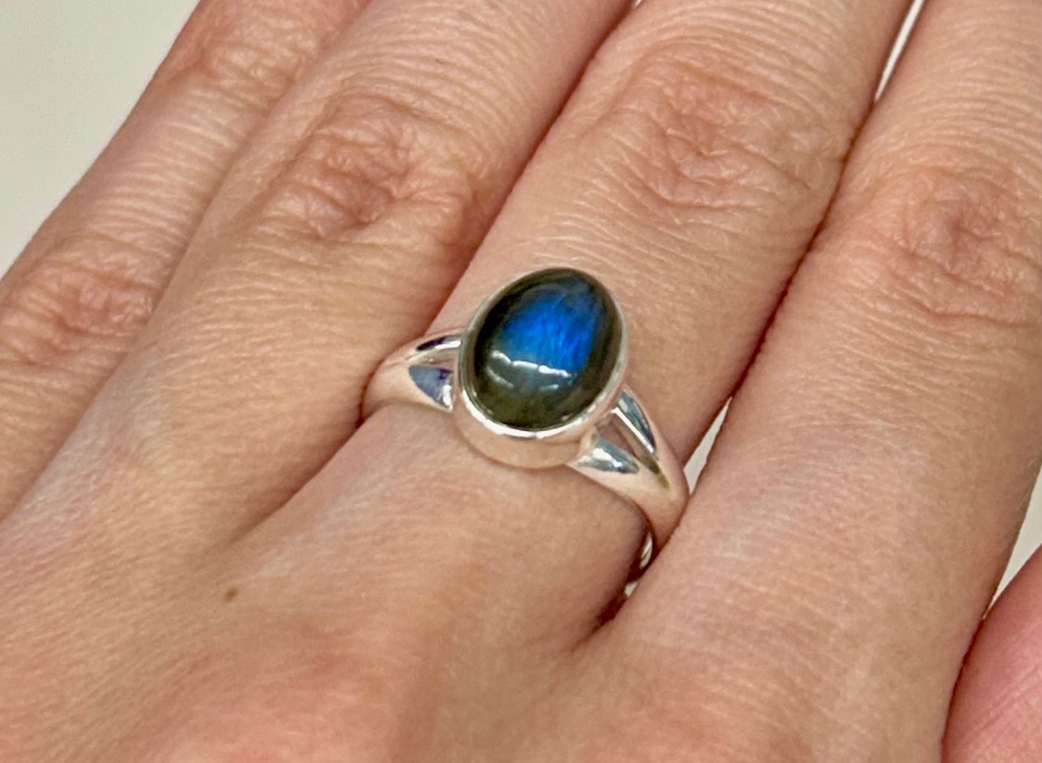 Labradorite Ring C - Size 5 Sterling Silver