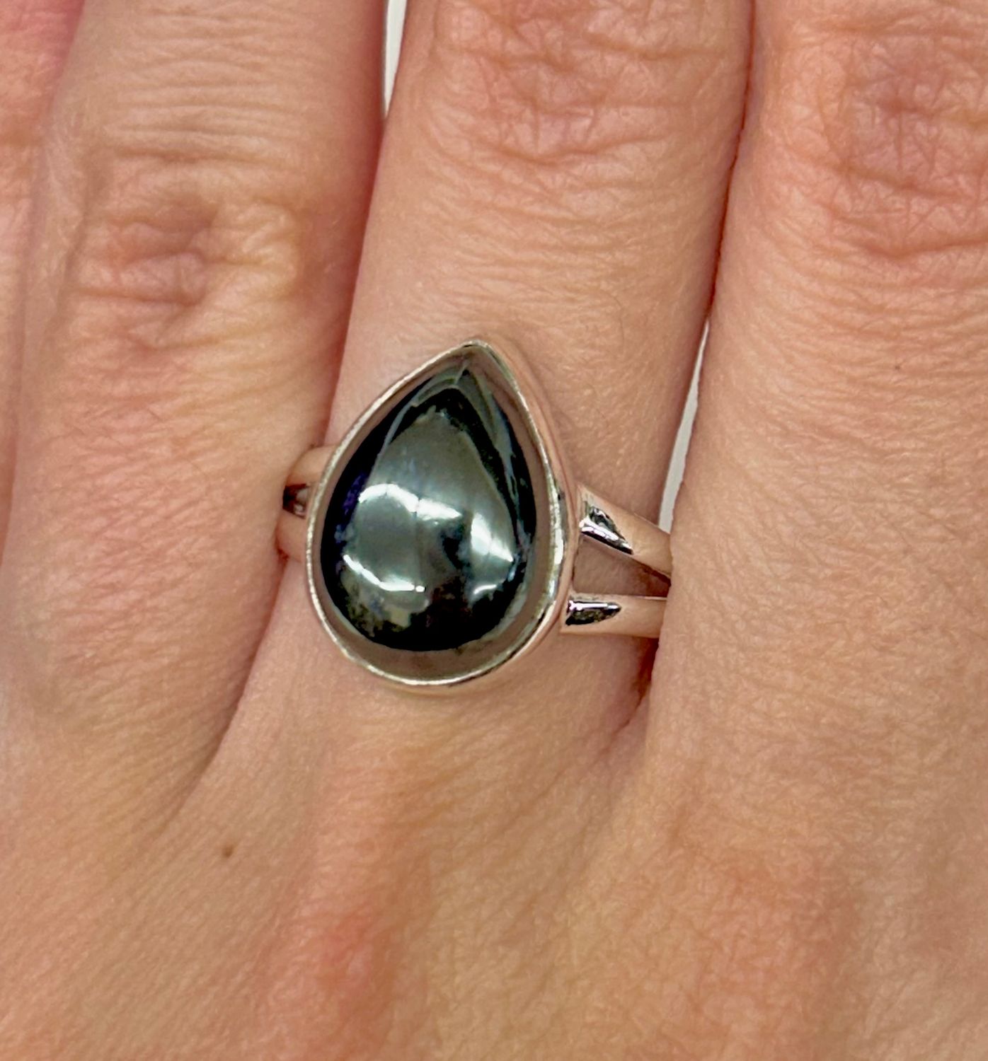 Hematite Ring A - Size 8 Sterling Silver