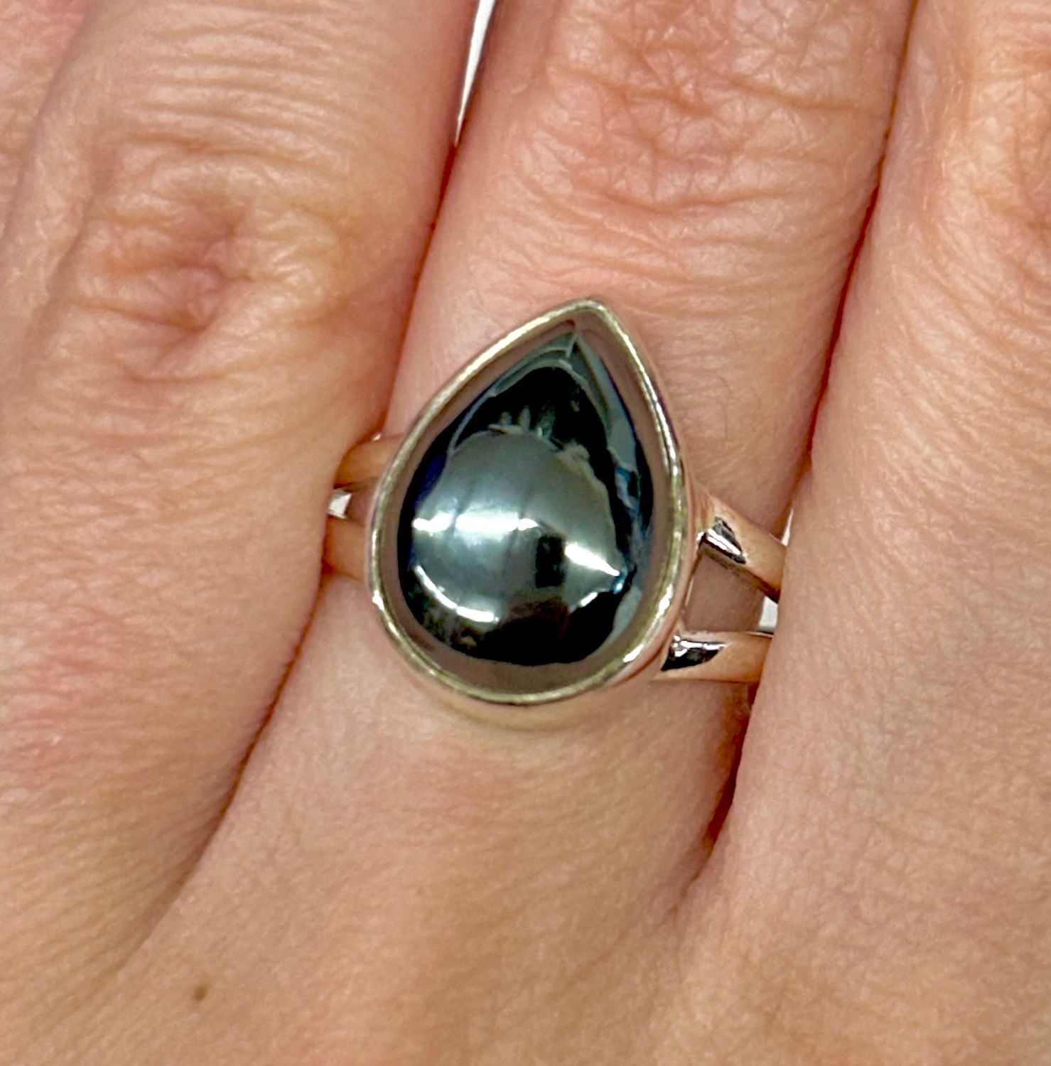 Hematite Ring A - Size 10 Sterling Silver