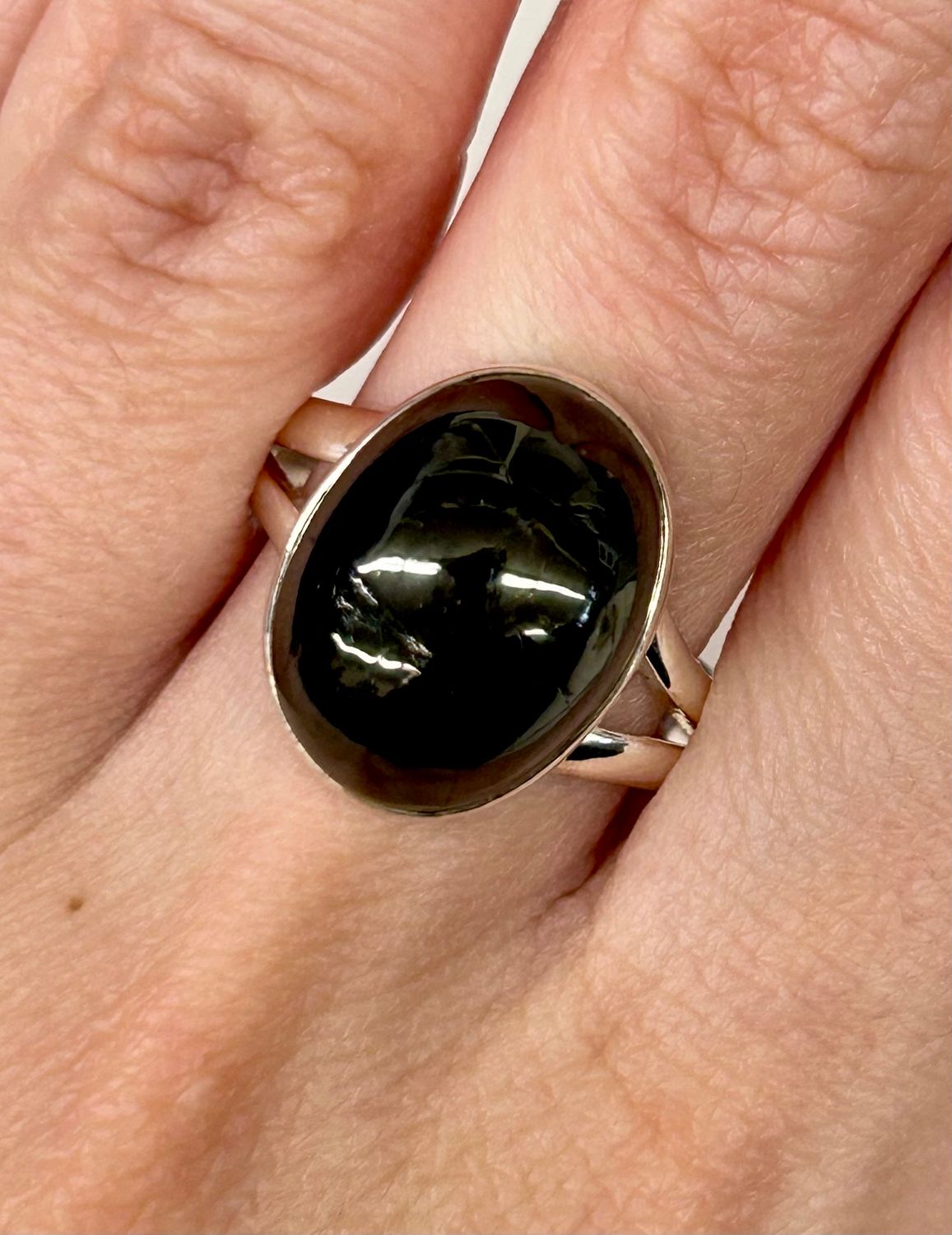 Shungite Ring - Size 10 Sterling Silver