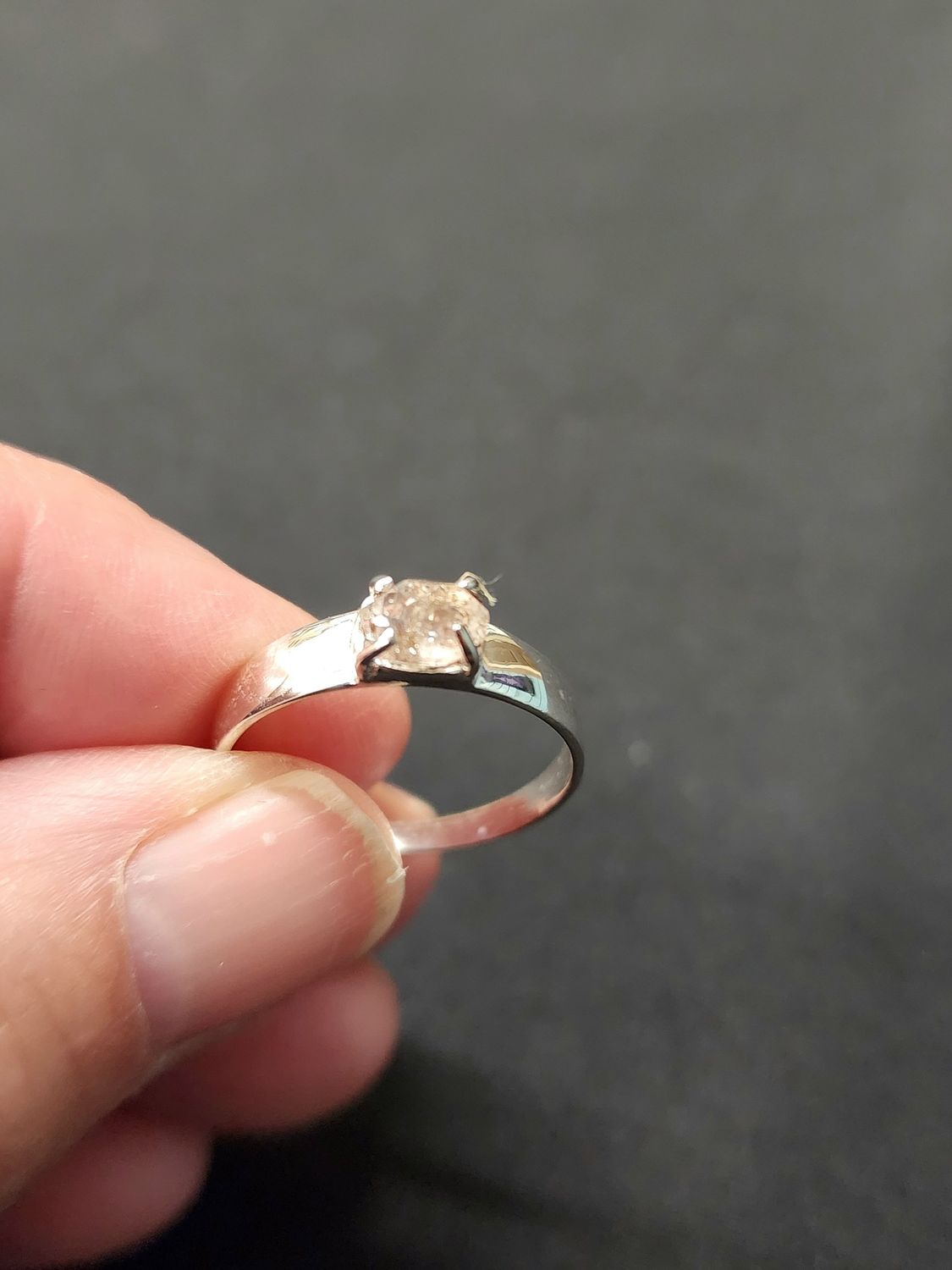 Herkimer Diamond Ring - Size 9 Sterling Silver