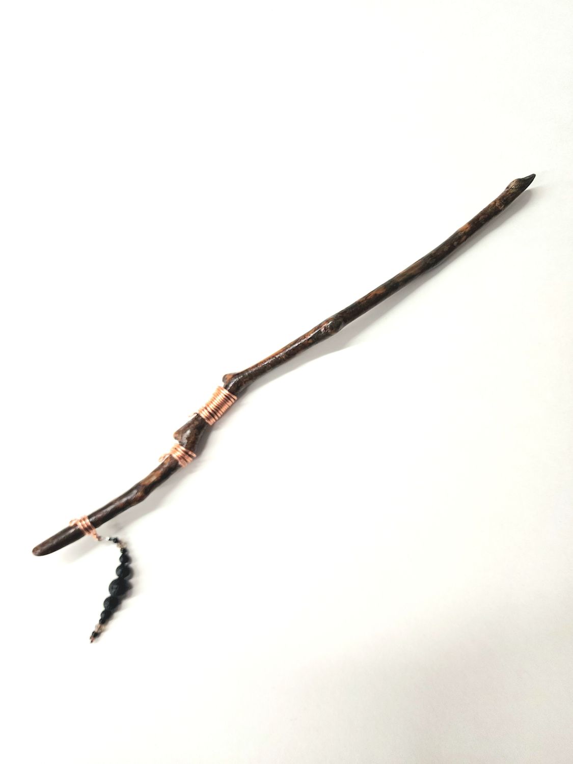 Locally Hand Crafted Wand - Pine Copper Lavastone