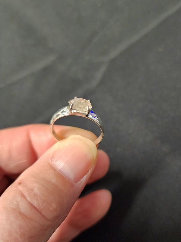 Herkimer Diamond Ring - Size 7 Sterling Silver