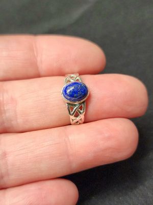 Lapis Lazuli Ring  A - Size 5 Sterling Silver
