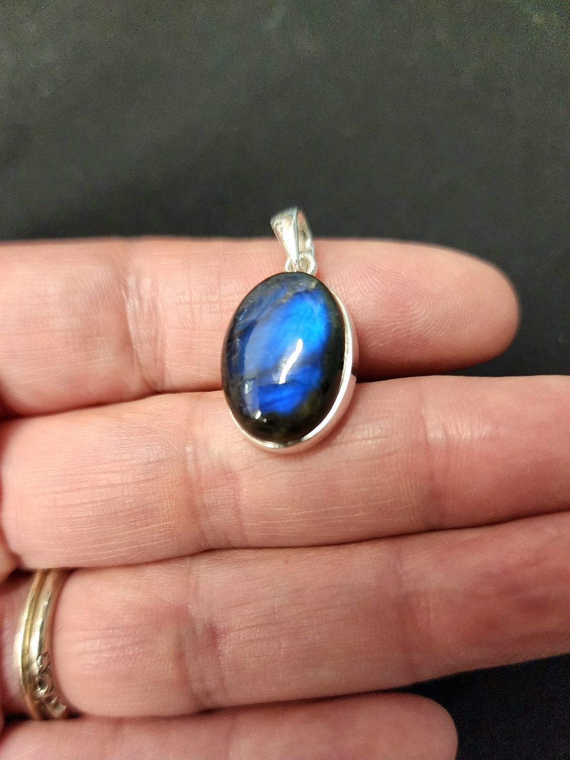 Labradorite Pendant Sterling Silver