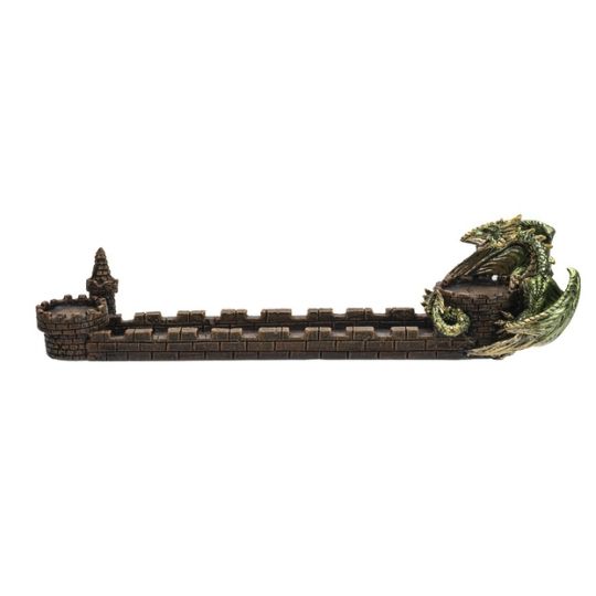 Green &amp; Yellow Dragon on Great Wall Incense Burner