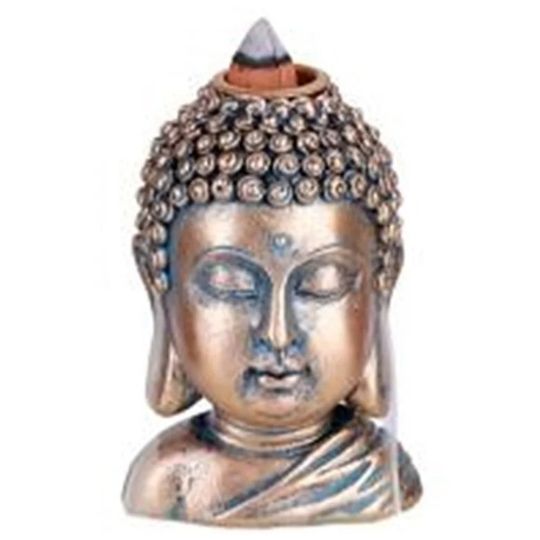 Buddha Head Backflow Incense Burner 4&quot; B