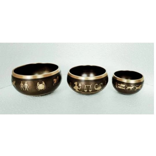 Black Zodiac  4&quot; Singing Bowl -- Heart Chakra (F)
