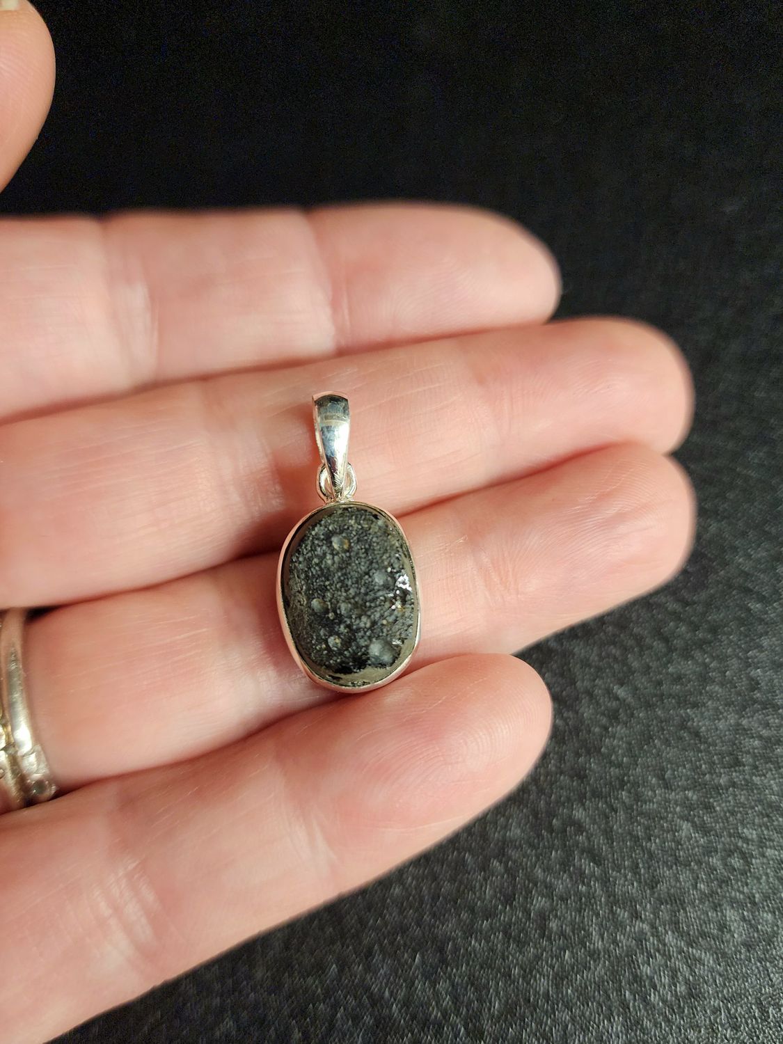 Tektite B Pendant Sterling Silver