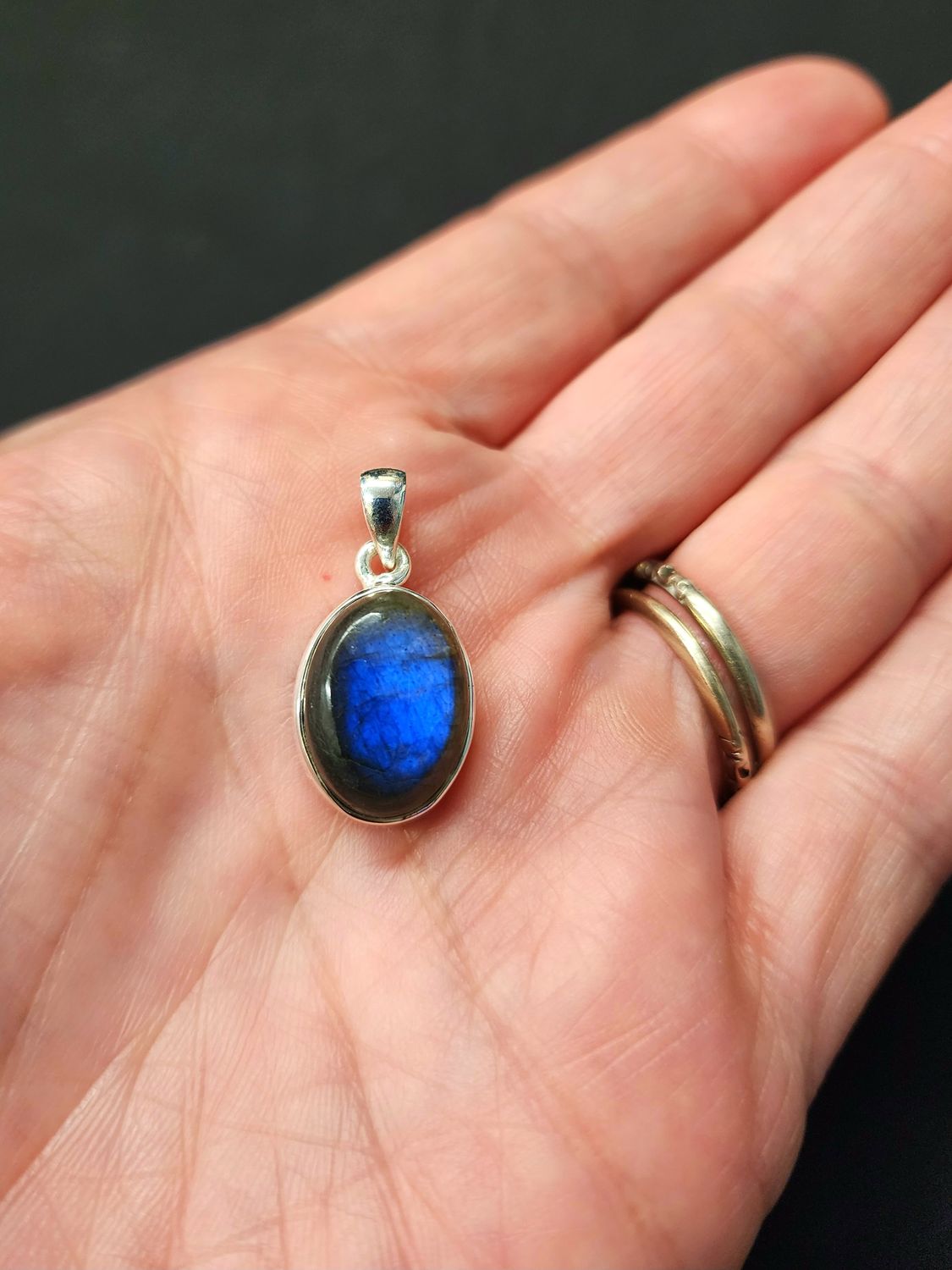 Labradorite Pendant H Sterling Silver