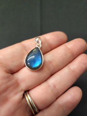 Labradorite C Pendant Sterling Silver