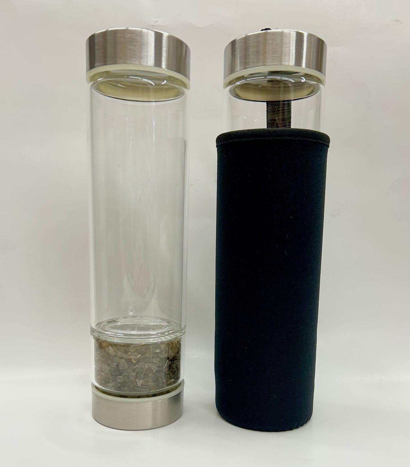 Crystal Infused Water Bottle - Smoky Quartz