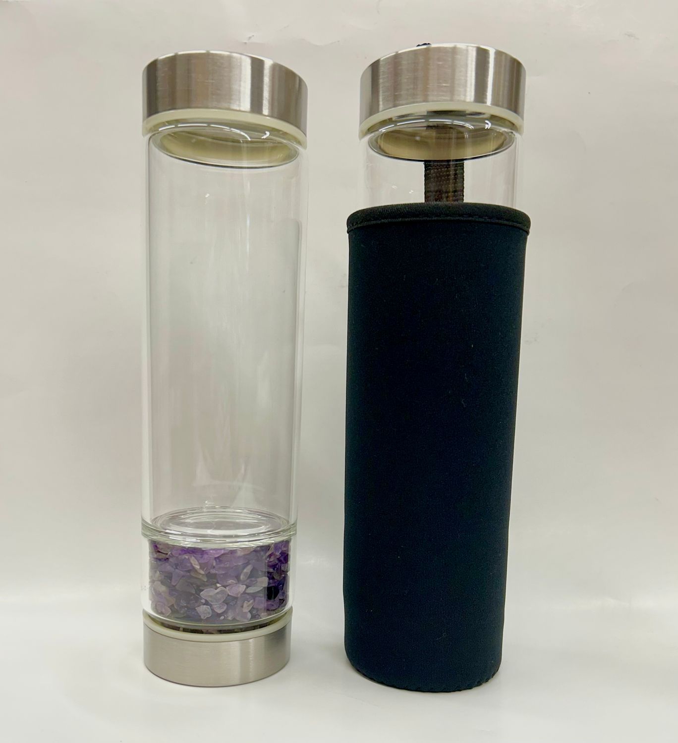 Crystal Infused Water Bottle - Amethyst