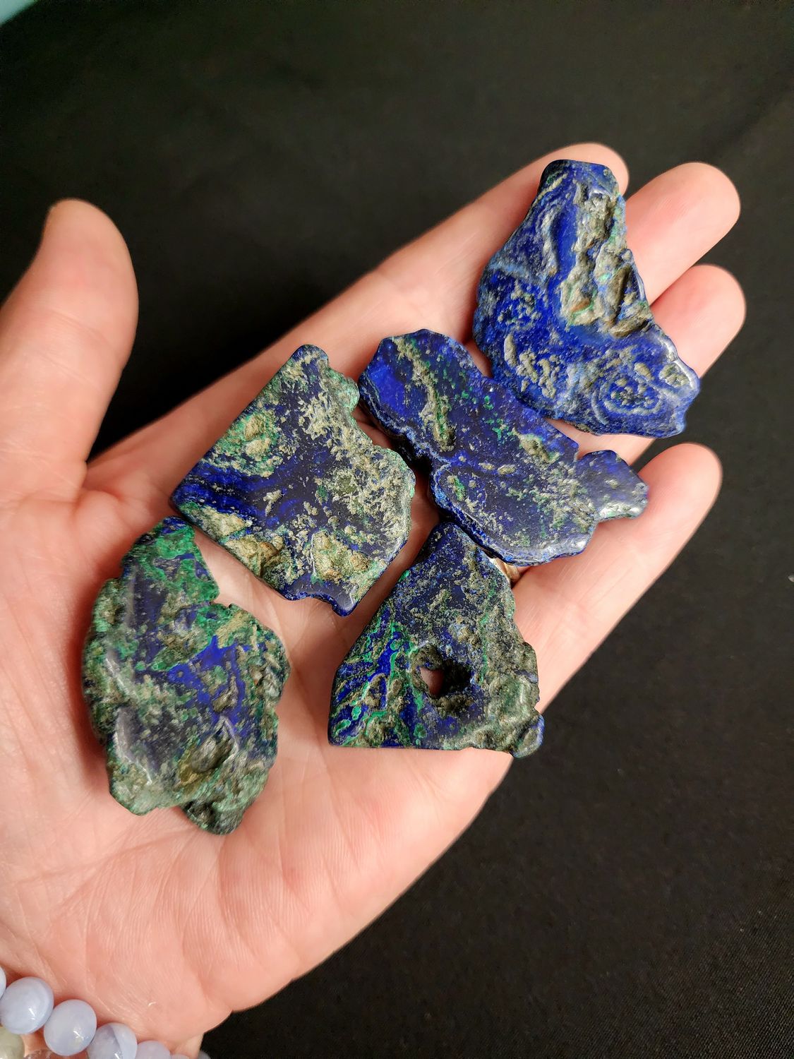Polished Azurite Slabs D