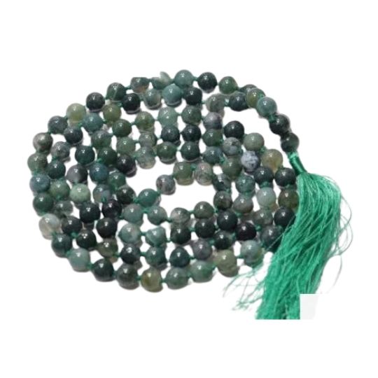 Moss Agate Mala